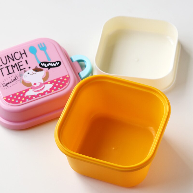 Kid's Cartoon Healthy Plastic Lunch Box