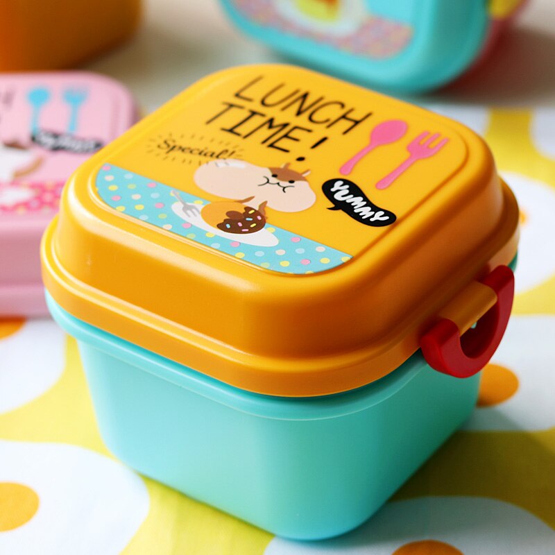 Kid's Cartoon Healthy Plastic Lunch Box