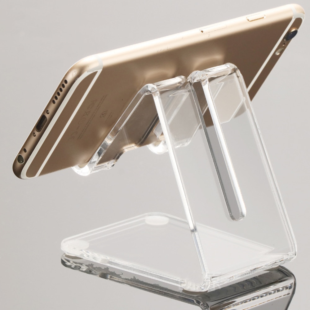 Portable Universal Acrylic Tablet Holder Desktop Mobile Phone Holder Stand for iPhone iPad Universal Accessories