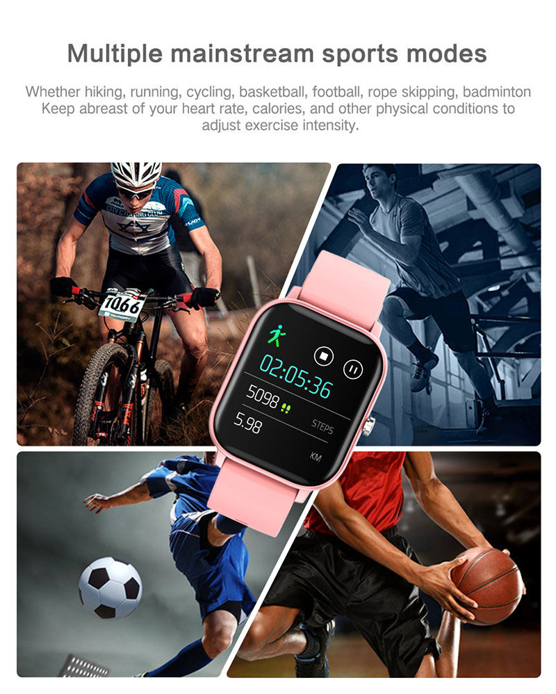 P8 Smart Watch Men Women IP67 Waterproof Fitness Tracker Sport Heart Rate Monitor Full Touch Smartwatch for Amazfit Gts Xiaomi