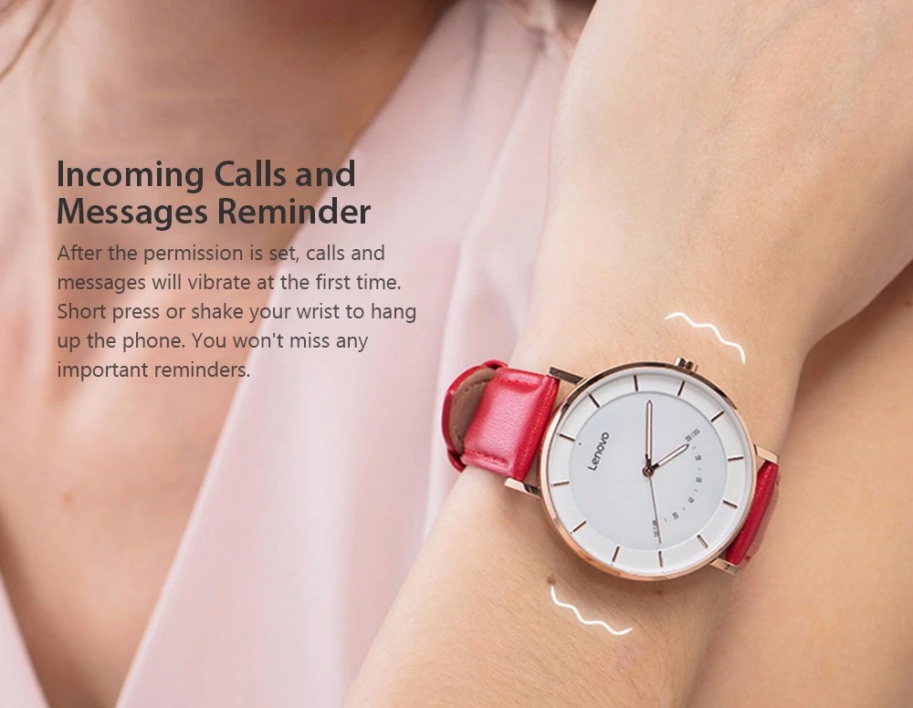 Lenovo Smart Watch Fashion Quartz Watches Watch S Intelligent Reminder 50M Waterproof Long Battery Life Sports Smartwatch