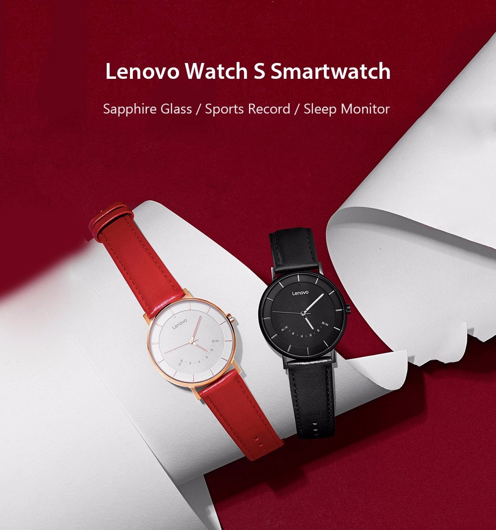 Lenovo Smart Watch Fashion Quartz Watches Watch S Intelligent Reminder 50M Waterproof Long Battery Life Sports Smartwatch