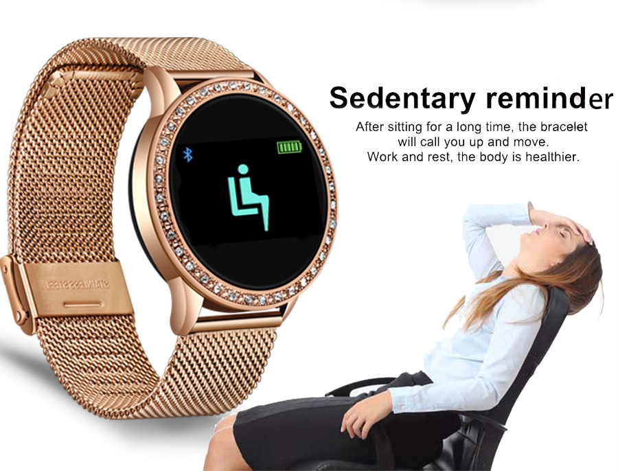 LIGE Ladies Smart Watch Women Blood Pressure Heart Rate Monitor Fitness tracker Sport Smart Band Alarm clock reminder Smartwatch