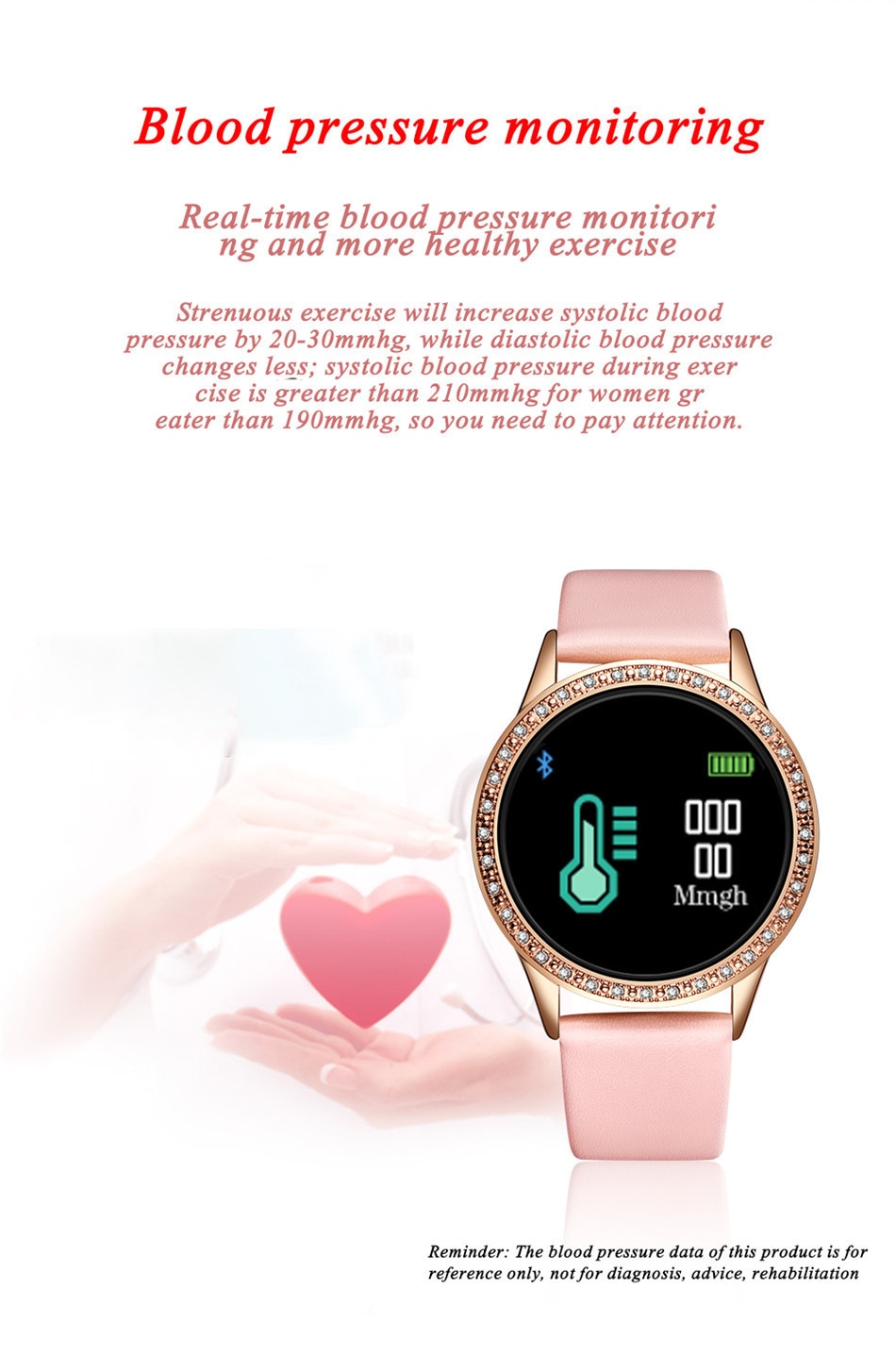 LIGE Ladies Smart Watch Women Blood Pressure Heart Rate Monitor Fitness tracker Sport Smart Band Alarm clock reminder Smartwatch