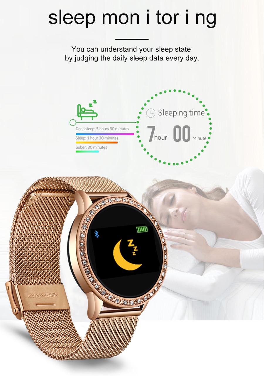 LIGE Ladies Smart Watch Women Blood Pressure Heart Rate Monitor Fitness tracker Sport Smart Band Alarm clock reminder Smartwatch