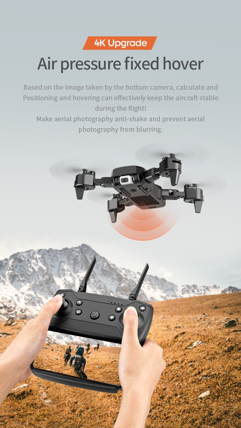SHAREFUNBAY Drone 4k HD Wide Angle Camera 1080P WiFi fpv Drone Dual Camera Quadcopter Height Keep Drone Camera