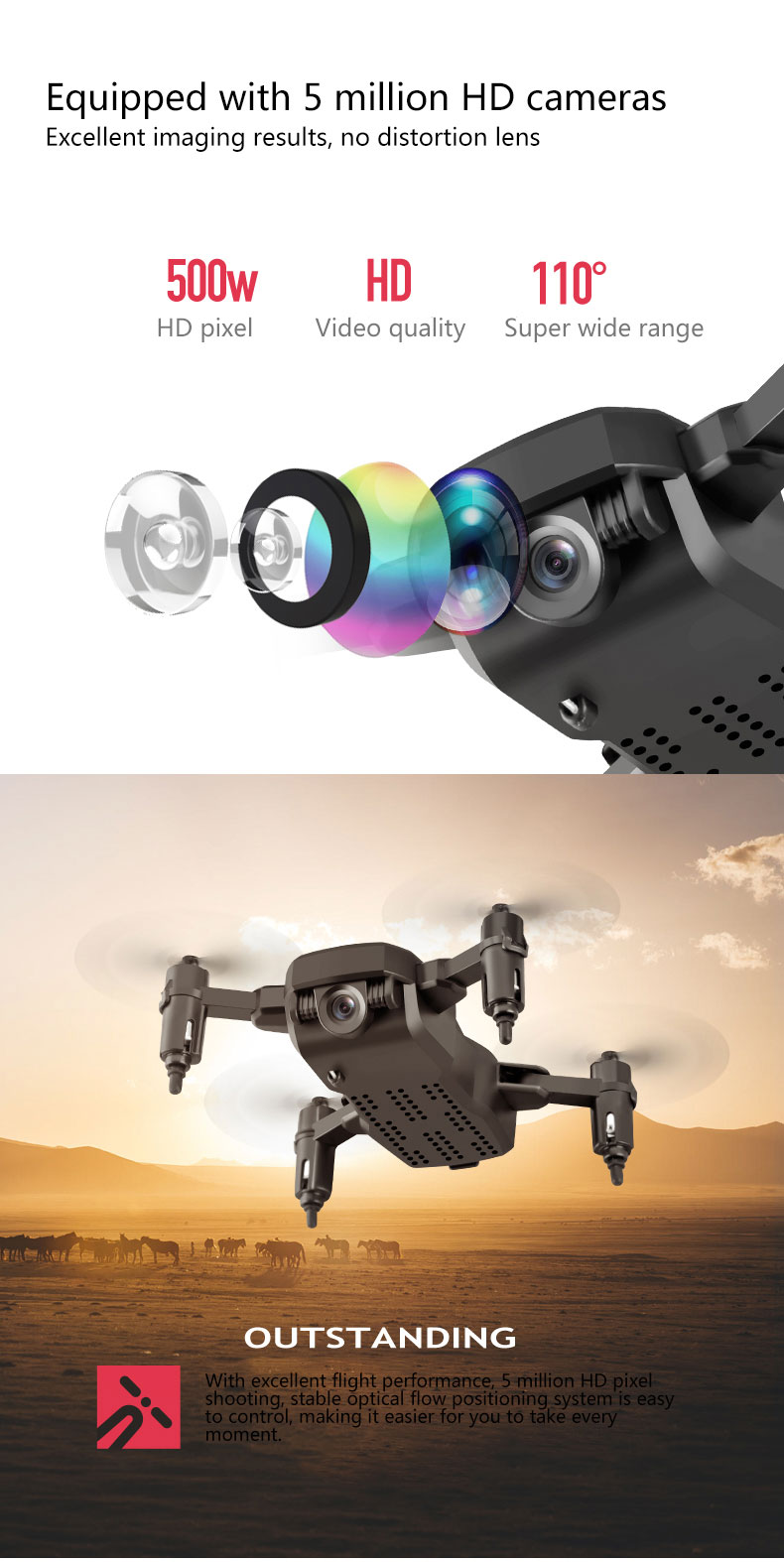 New Mini Drone with 4K Camera HD Foldable Drones One-Key Return FPV Quadcopter Follow Me RC Helicopter Quadrocopter Kid's Toys