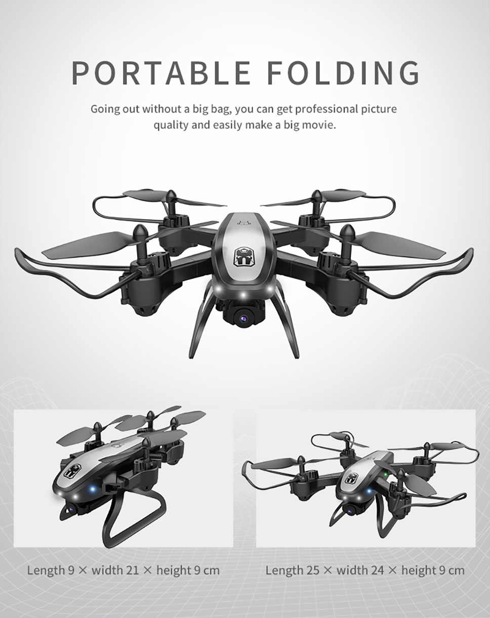 Drone KY909 HD 4K WiFi video live fpv drone light flow keep height quad-axis aircraft one-button take-off drone with camera